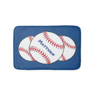 Tapete De Banheiro Esteiras de banho patrióticas do basebol