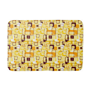 Tapete De Banheiro Estilo de abstrato amarelo e preto moderno