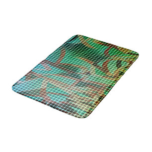 Tapete De Banheiro Estilo de cestos de palha verde-castanha assemelha
