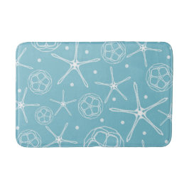 Tapete De Banheiro Estrela do Mar Pérola Branca Elegante Clássica Pra