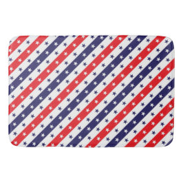 Tapete De Banheiro Estrelas e faixas brancas e azuis vermelhas