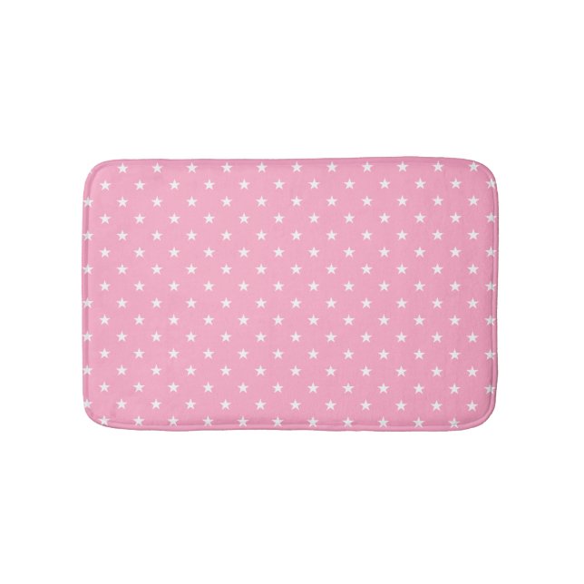 Tapete De Banheiro Estrelas Rosa Bath Mat (frente)