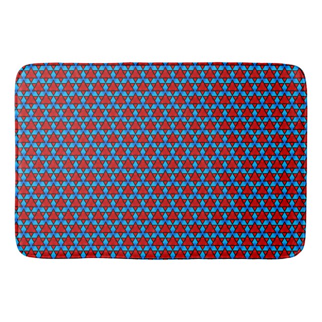 Tapete De Banheiro Estrelas vermelhas Ruby na turquesa Bath Mat (Frente)