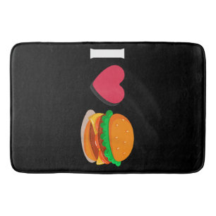 Tapete De Banheiro Eu Amo Burger Cheeseburger Unsaudável Comendo