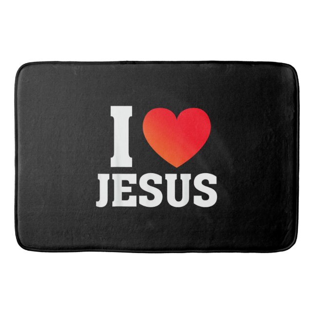 Tapete De Banheiro Eu Amo Jesus (Frente)