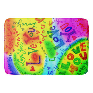 Tapete De Banheiro EU TE AMO Pintando