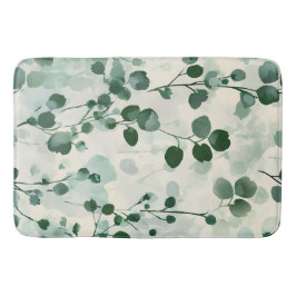 Tapete De Banheiro Eucalyptus Mint Watercolor Floral