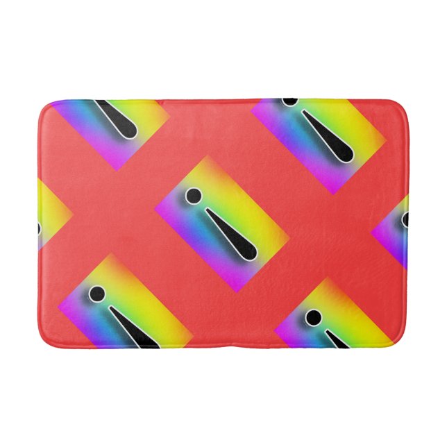 Tapete De Banheiro Exclamação de Repetição Grande (Frente)