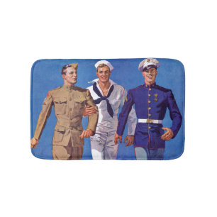 Tapete De Banheiro Exército, marinho & fuzileiros navais