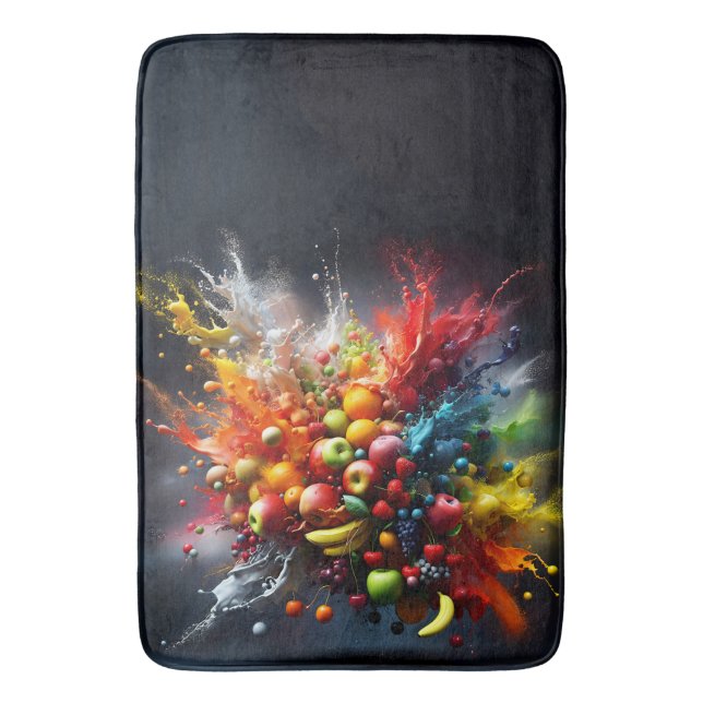 Tapete De Banheiro explosão de fruta (Frente Vertical)