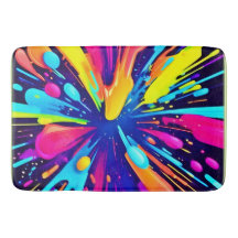 Explosão de pintura neon na Canvas escura