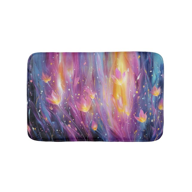 Tapete De Banheiro Explosão floral luminosa abstrata (frente)