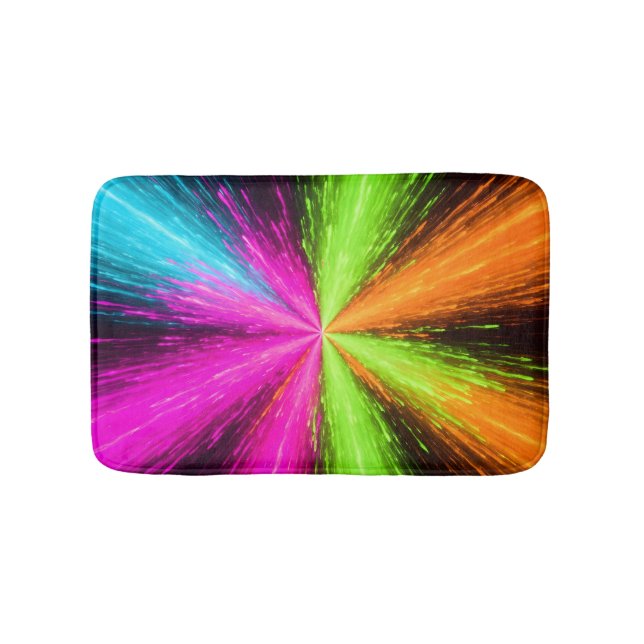 Tapete De Banheiro Explosão Radial Neon (frente)