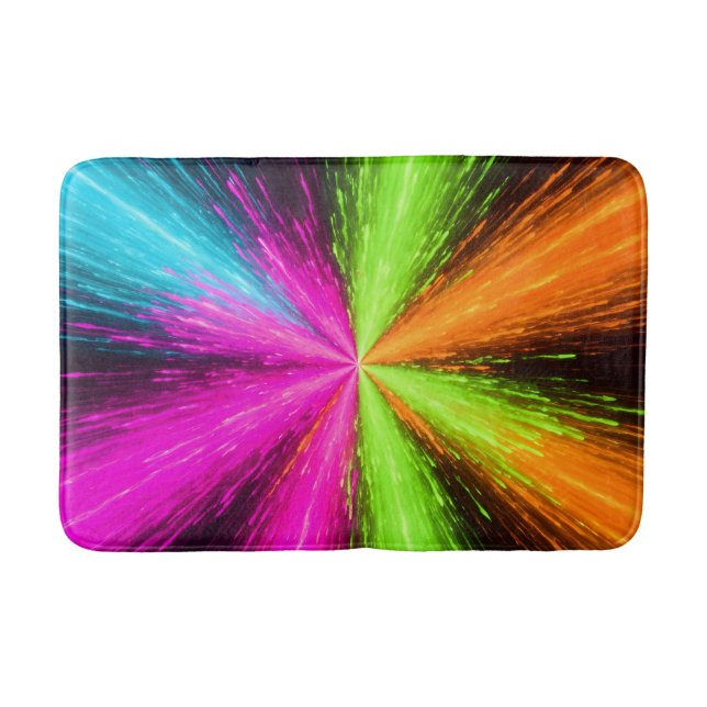 Tapete De Banheiro Explosão Radial Neon (Frente)