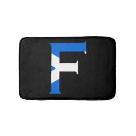 Tapete De Banheiro F Monograma sobreposto à Scottish Flag bmcnt