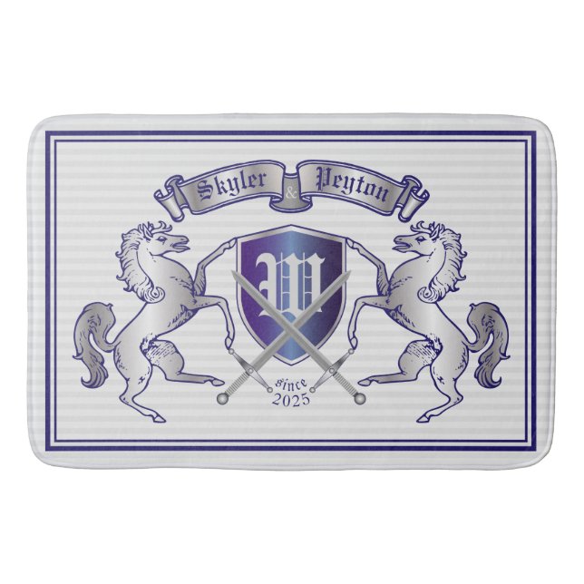 Tapete De Banheiro Faça seu próprio protetor do cavalo da prata da (Frente)