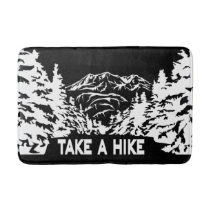 Tapete De Banheiro Faça uma citação de Hike, paisagem monocromática d