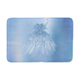 Tapete De Banheiro Fada Wing Ice Gown Sheen Iridescente Azul-Geado