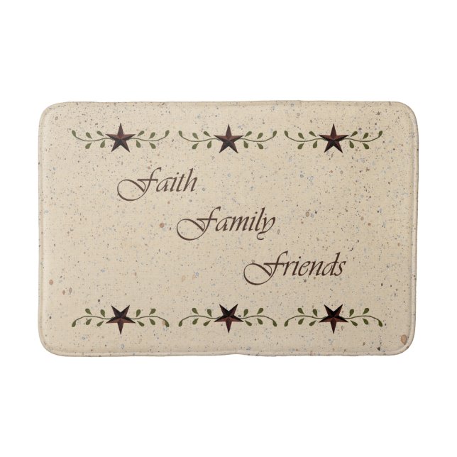Tapete De Banheiro Faith Family Amigos Bath Mat (Frente)