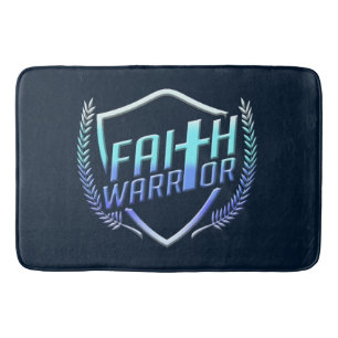 Tapete De Banheiro Faith Warrior Christian Blue Purple Ombre