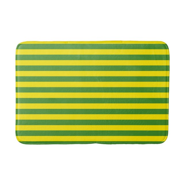 Tapete De Banheiro Faixa Amarela e Verde (Frente)