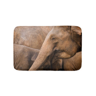 Tapete De Banheiro Família Elefante: Vida Selvagem Majestosa