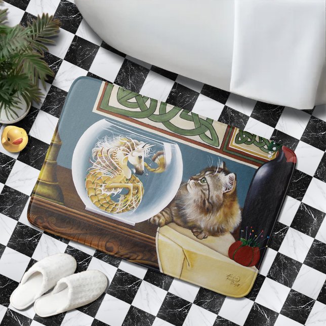 Tapete De Banheiro Fantasia de Cavalo do Mar de Cat (Criador carregado)