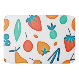 Tapete De Banheiro Fantasia de Frutas: Padrão Divertido