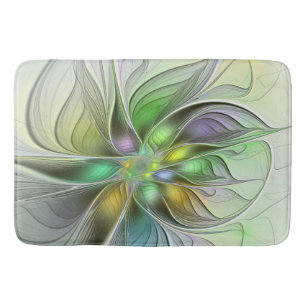 Tapete De Banheiro Fantasia Flor Colorida Moderno Abstrato Fractal 