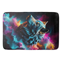 Tapete De Banheiro Fantasia Surreal Cósmica Wolf Paint Abstrato Art