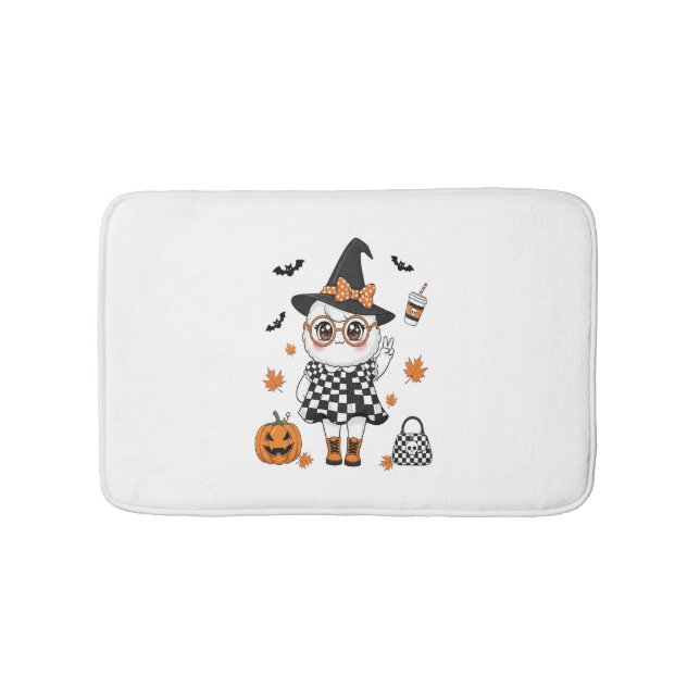 Tapete De Banheiro Fantasma do Bom Halloween (frente)
