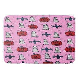 Tapete De Banheiro Fantasmas do Halloween, Morcegos e Jack o Lanterna