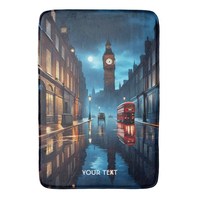 Tapete De Banheiro Fantasy Cute Evening London Rain (Frente Vertical)