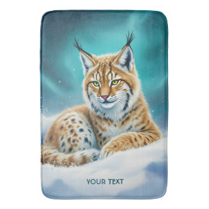 Tapete De Banheiro Fantasy Cute Lynx Winter