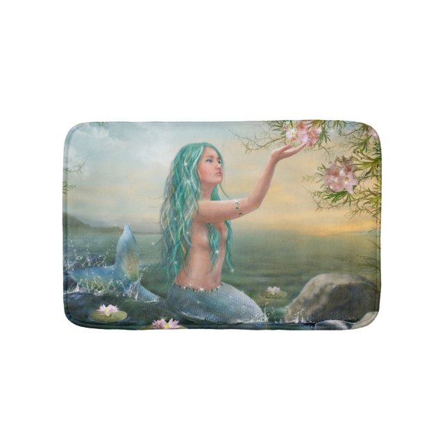 Tapete De Banheiro Fantasy Marine Mermaid Ariek Bath Mat (frente)