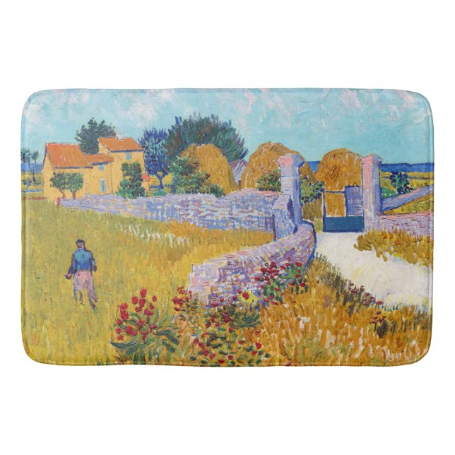 Tapete De Banheiro Farmhouse in Provence, Van Gogh (Frente)