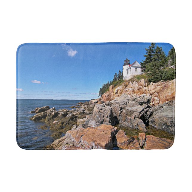 Tapete De Banheiro Farol de Bass Harbor, Maine Bath Mat (Frente)