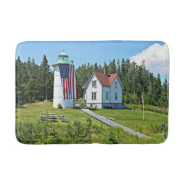 Tapete De Banheiro Farol de Pequeno Rio, Cutler Maine Bath Mat