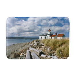 Tapete De Banheiro Farol de West Point, Washington Bath Mat