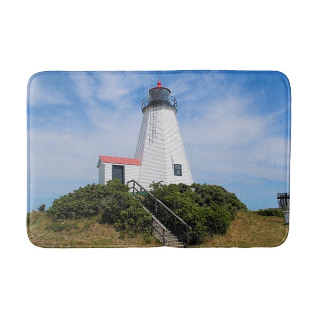 Tapete De Banheiro Farol Plymouth, Massachusetts Large Bath Mat (Frente)
