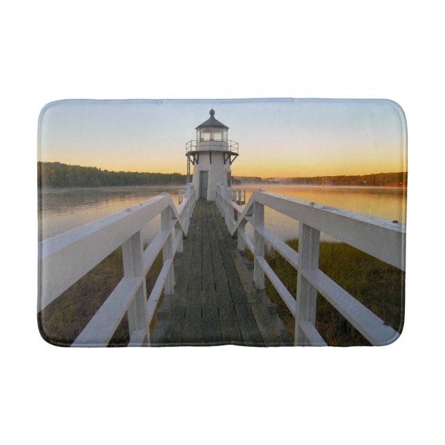 Tapete De Banheiro Farol Ponto Duplo, Maine Ilha Arrowsic (Frente)