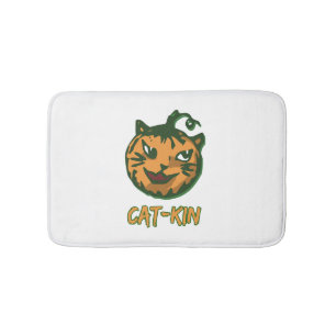 Tapete De Banheiro Fatos de Halloween de Gato Negro