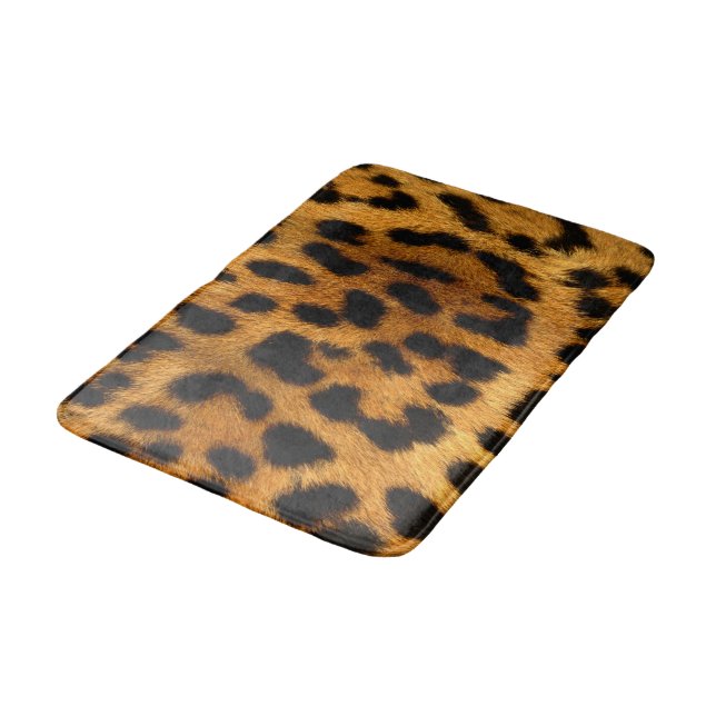 Tapete De Banheiro Faux Leopardo Skin Bathroom Mat (Angulado)
