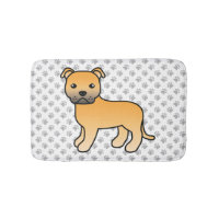 Fawn English Staffie Cachorro de Desenho Animado F
