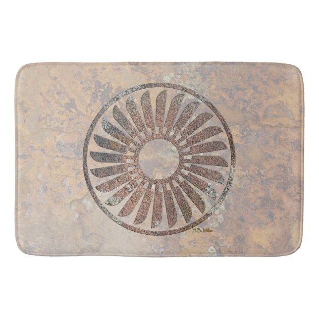 Tapete De Banheiro Feather Spiral (Frente)