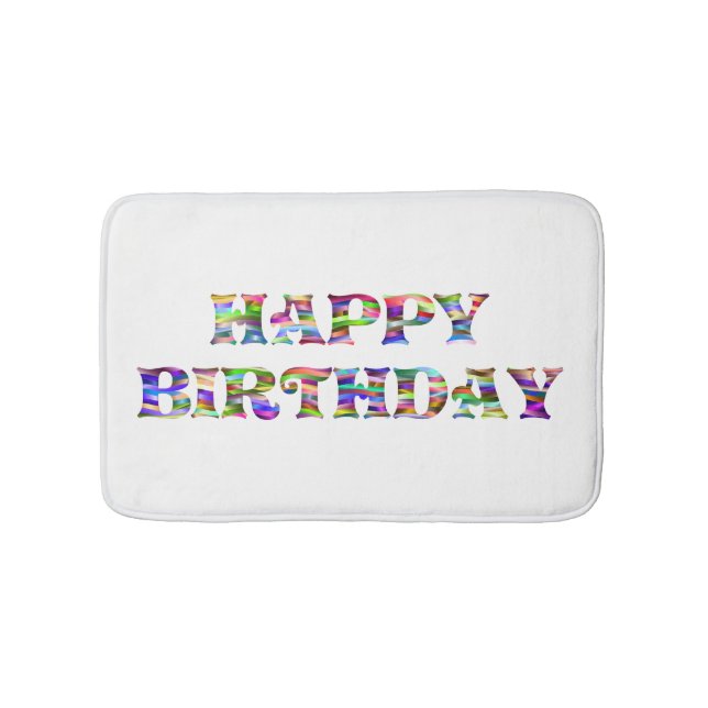 Tapete De Banheiro Feliz aniversário (frente)