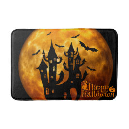 Tapete De Banheiro Feliz Dia das Bruxas (Lua Cheia)