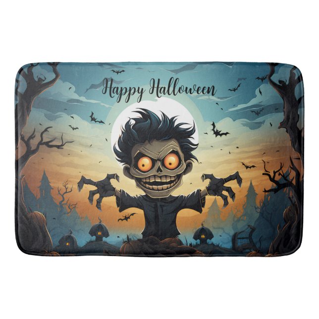 Tapete De Banheiro Feliz Halloween Bath Mat (Frente)