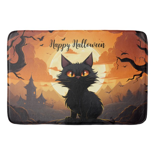 Tapete De Banheiro Feliz Halloween Bath Mat (Frente)