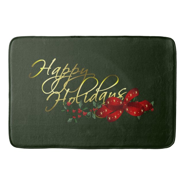 Tapete De Banheiro Feliz Natal de Férias (Frente)